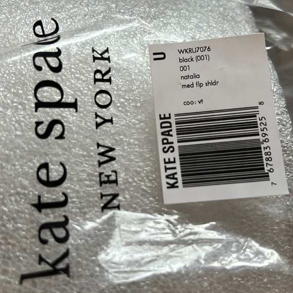 NWT KATE SPADE Natalia Medium Flap Shoulder Bag in black $429 tag attached - Picture 4 of 8
